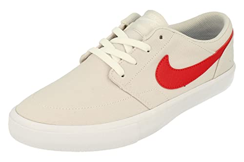 Nike SB Portmore II Solar CNVS Mens Trainers 880268 Sneakers Shoes (UK 6 US 7 EU 40, vast Grey University red White 008)