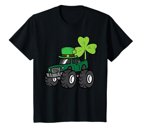 Enfant Saint Patrick Day Monster Truck Saint Pattys Irish Toddler Boys T-Shirt