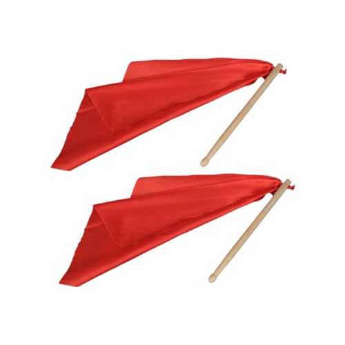 Baquetas de Madera para Batería Color Rojo 1 Par miniatura 1