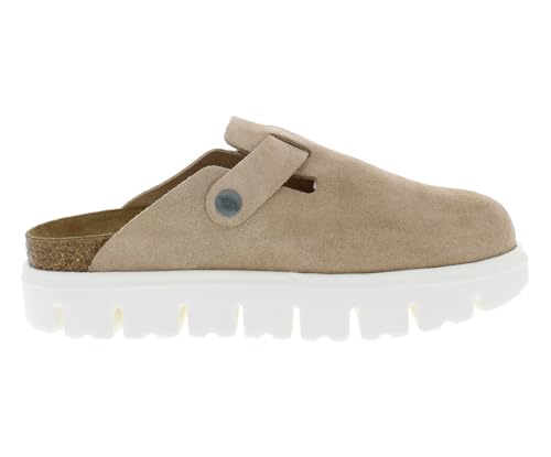 Image of Birkenstock Boston Papillio Chunky Narrow Unisex Shoes Size 6, Color: Warm Sand /Beige