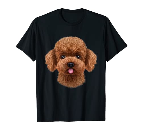Visage de chien caniche jouet marron T-Shirt Cover