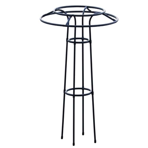 Treillis obélisque de jardin en métal pour plantes grimpantes, 105 cm de hauteur, support de plantes pour roses, vignes, clématites et jasmin