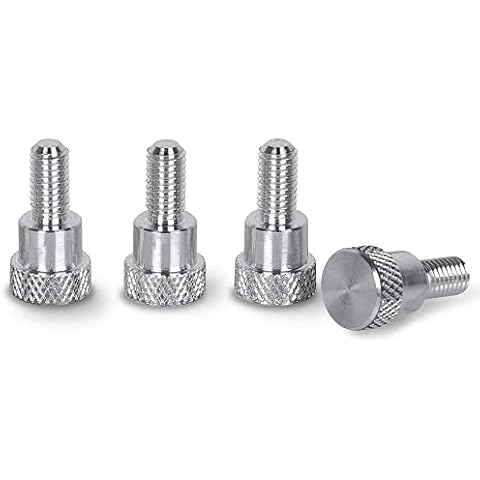 PrecisionGeek Aluminium Thumb Screws M3 x 10mm (10mm dia) Hand Grip Screws 4pcs Cover