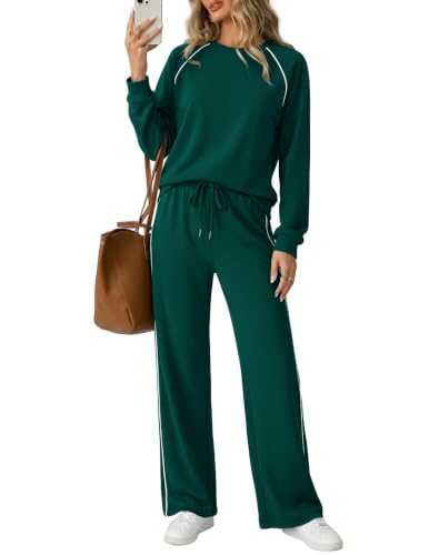 Ekoauer Lounge Sets for Women 2 Piece Matching Outfits Green Medium - image 3