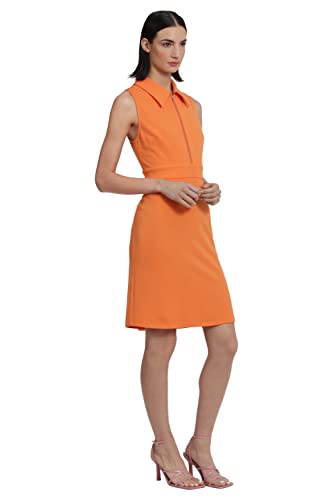 Donna Morgan Women's Collared Sheath Dress with Bodice Zipper Detail2