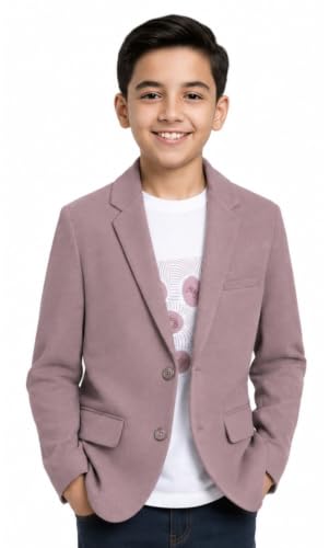 Image of CHARCHIT Boys Regular Fit Plain Blazer and T-Shirt