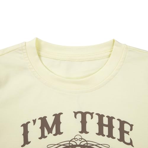 Girls Western Shirt Toddler Tassels Cowgirl T-Shirt Im The Problem Country Concert Shirts Summer Short Sleeve Top4