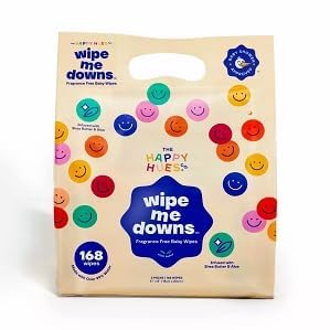 Baby Wipes, Happy Hues Wipe Me Downs, Fragrance Free, 168 Count, Pack 1