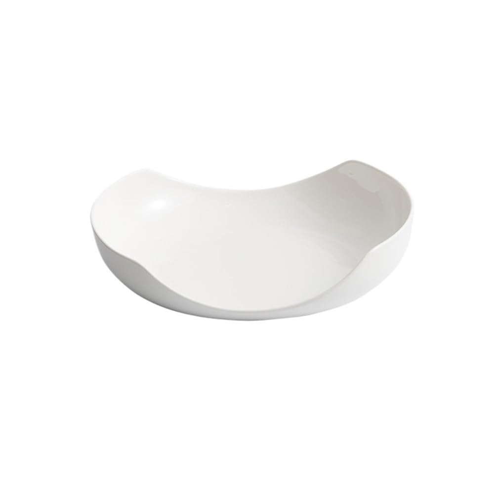 Talerze Obiadowe Ręcznie robiony ceramiczny talerz sałatkowy, nieregularny talerz deserowy do jadalni(11inch)