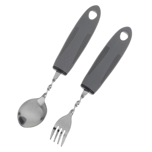 Alipis Adaptive Utensil Set for Elderly Piece Anti-shake Cutlery Weighted Handles for Handicap Assistance