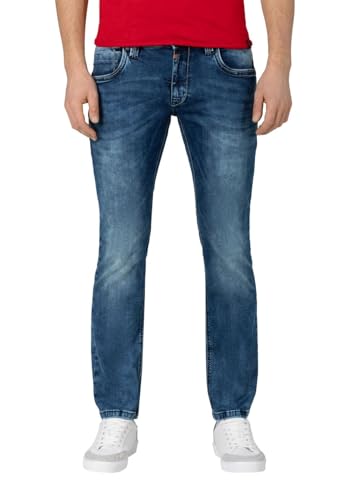 Timezone Herren Jeans Slim EDUARDOTZ Mid Waist - Slim Fit - Blau W29-W40...