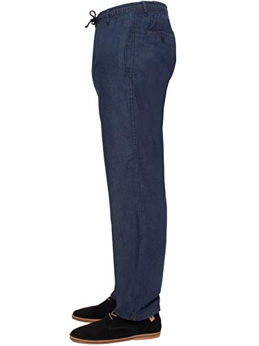 Kruze Pantalon de rugby élastique pour homme Taille L - Bleu - W32
