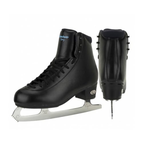 Riedell Topaz Adult Figure Ice Skates for Women and Men, Black - 11