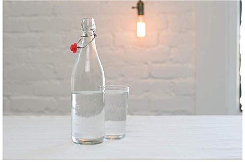 Home-Cart 2019 Glass Bottle, 1000ml, Set of 2, Transparent 1