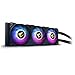 Gigabyte AORUS WATERFORCE X 360 AIO Liquid CPU Cooler, Rotatable Circular LCD Display with Micro SD Support, 360mm Radiator with 3X 120mm Low Noise ARGB Fans, Compatible with Intel LGA1700, 12 Volts