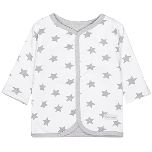 Staccato Unisex Baby Wendejacke - Bio-Baumwolle, Organic Cotton, Baby Erstausstattung - Farbe: Grey Star, Größe: 50