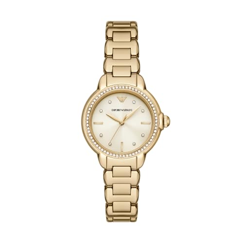 Emporio Armani Women's Three-Hand Gold-Tone Stainless Steel Bracelet Watch (Model: AR11609)
