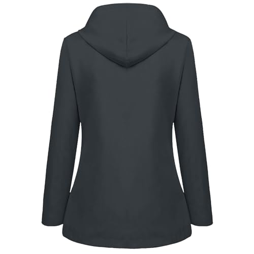 Cute Raincoat for Teen Girls Waterproof Long Hooded Trench Coats Lined Windbreaker Travel Jacket4