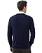 Kallspin Men's Cardigan Sweaters Wool Blend V Neck Button Down Sweaters with Pockets(Navy Blue, Medium)