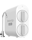Waterdrop Reverse Osmosis Water Filtration System, TDS Reduction, Tankless, 1514 Liters/Day Fast Flow, Reduces TDS and Water Hardness, 1:1 Pure to Drain, FCC Listed, Brushed Nickel Based Faucet