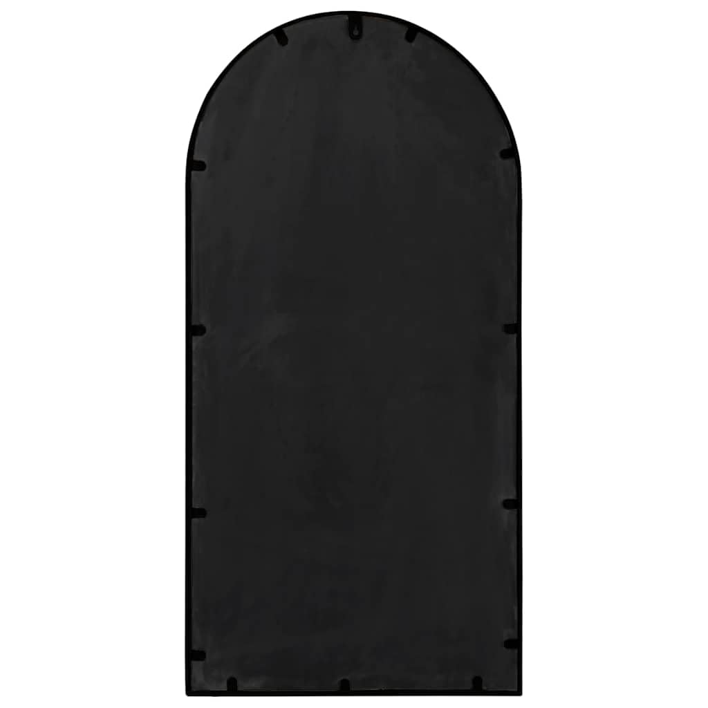 Miroir de Jardin Noir en Fer 90x45 cm pour Utilisation extérieure décoration Murale reflet agrandissement lumière Espace extérieur