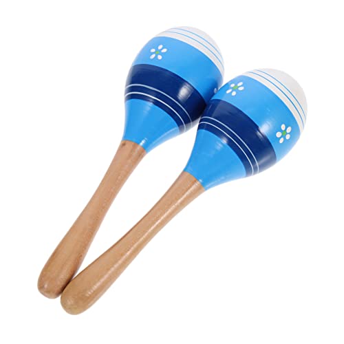 Eringogo Maracas 2 Pcs Maracas Hand Painted, 8 Wooden Sand Hammer Rumba Shakers For Kids, Latin Hand Percussion Instrument, Noisemaker Party Favors Supplies #TOP25