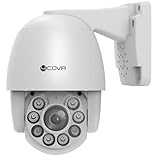 4COVR 6MP Outdoor PoE PTZ Security Camera IP67, AI Human/Vehicle Detection, Two-Way Audio, 355° Pan 92° Tilt, 5X Optical Zoom with 2.7–13.5mm Motorized Lens, 328ft IR Night Vision, LY-716IR05-1