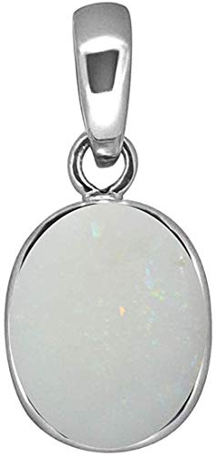 Pendentif en argent opale australienne de qualité supérieure taillée en brillant