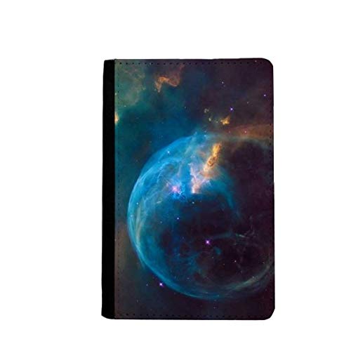 Étui passeport planètes bleu et marron 3.7x5.8" portefeuille de voyage classique