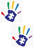 Colorful Autism Hand Vinyl Waterproof Sticker Decal Car Laptop Wall Window Bumper Sticker