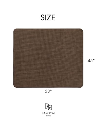 Image of BARoyal Office Chair Mat for Hardwood Floor Under Desk Computer Rolling Chair Mat for Wood /Tile Floor Non-Slip Heavy Duty Desk Rug PVC Plastic Hard Floor Protector 45 inch x 53 inch(Coffee)