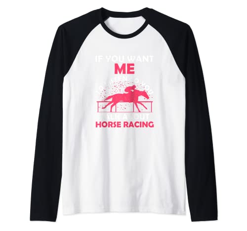 Cute Girls Horse Owner Lover Race I Fun Derby Racing Love Maglia con Maniche Raglan