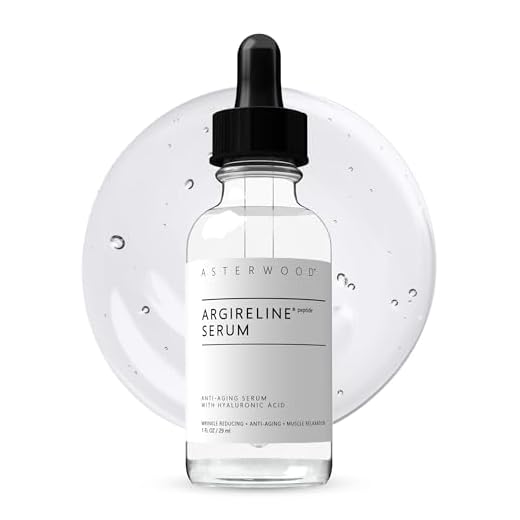 Asterwood Argireline Peptide w/Hyaluronic Acid Serum Face Care, Anti Wrinkle Face Serum, Dark Spot Remover & Face Brightening Serum, Facial Skin Care Products, 1 oz Glass Bottle