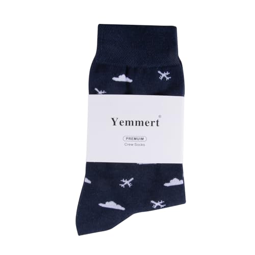 Yemmert Cloud Airplane Socks Fun Airplane Socks - Fun Airplane Travel Gifts for Men Women