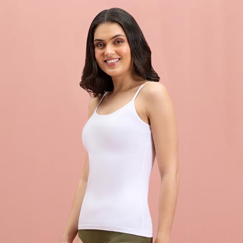 Image of NYKD by Nykaa Women's Camisole - NYC007 | Slip-on, Regular Fit Comfort, Knit Cotton, Solid Elegance