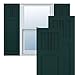 Ekena Millwork 15"W x 37"H True Fit PVC San Miguel Mission Style Fixed Mount Shutters, Thermal Green (Per Pair - Hardware Not Included)