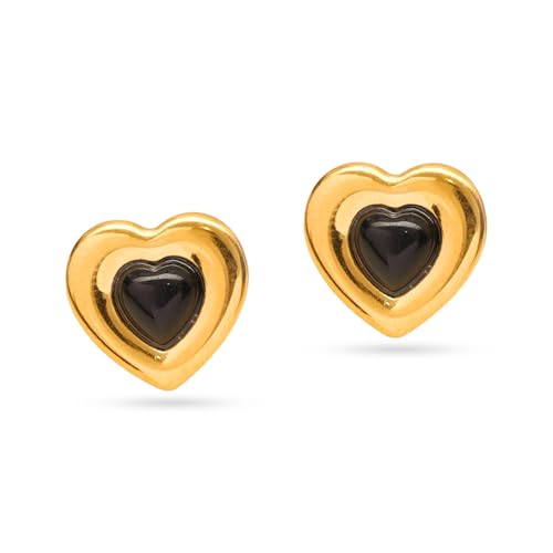 Image of Rubans Demi Fine Stainless Steel Stud Earrings Daily Gift for Women & Girls