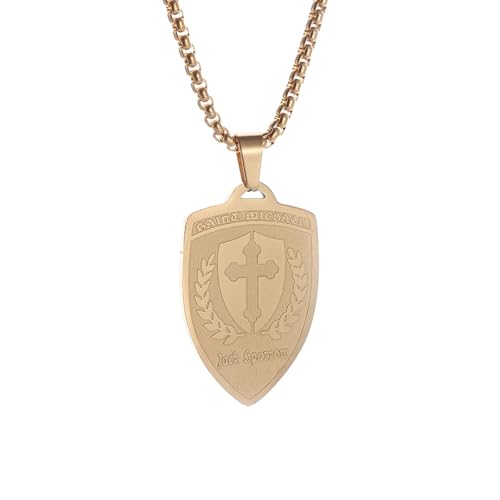 Collier Saint Michel cadeau homme pendentif médaille de baptême et communion