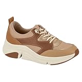 Tênis Feminino Modare Nylon Kansas - Confortável, Amortecedor e Ortopédico (Bege/Camel/Dourado, BR, Adulto, Numérico, 34)