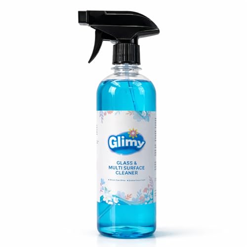 Image of Glass & Multi-Surface Cleaner Spray 500 ml | Cherry Blossom Fragrance for Fresh, Pleasant Home Care | Crystal Clear Finish, Easy Wipe Cleaning, Streak-Free Shine, No Smudges | Fast-Dry Formula