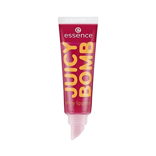 essence Juicy Bomb shiny lip gloss, No. 04 Crazy Cherry, red, radiantly fresh, shiny, vegan, alcohol-free, no preservatives (10 ml) - Image 3