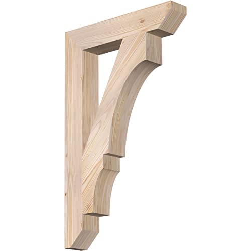 3 1/2"W x 20"D x 32"H Balboa Slat Smooth Bracket, Douglas Fir