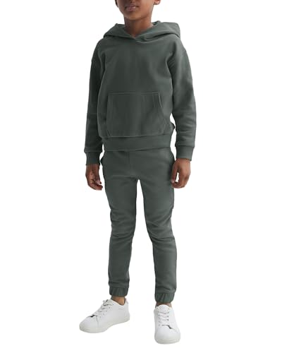 Image of Haloumoning Boys 2 Piece Outfits Sweatsuits Long Sleeve Pullover Hoodie and Sweatpants Tracksuit Set 5-14 Years