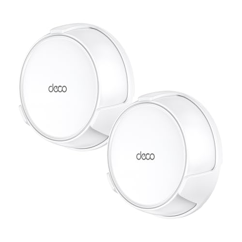 Image of XLTTYWL Wall Mount for TP-Link Deco BE23 /25 WiFi 7 (White, 2 Pack) | Fits Deco BE23 / BE25 / BE3600 / BE5000, Durable ABS+PC, Space & Cable Management, Secure & Stylish Design for Home / Office