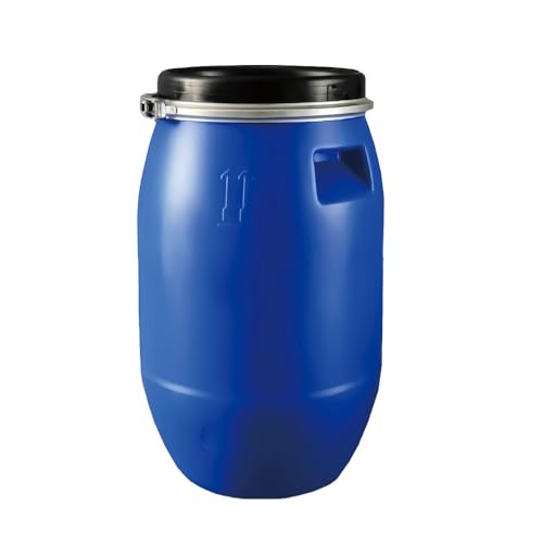 Large Plastic Storage Barrel with Lid and Lock Ring, Heavy-Duty Household Storage Barrel, Airtight Container for Dry Goods and Liquids(Large)