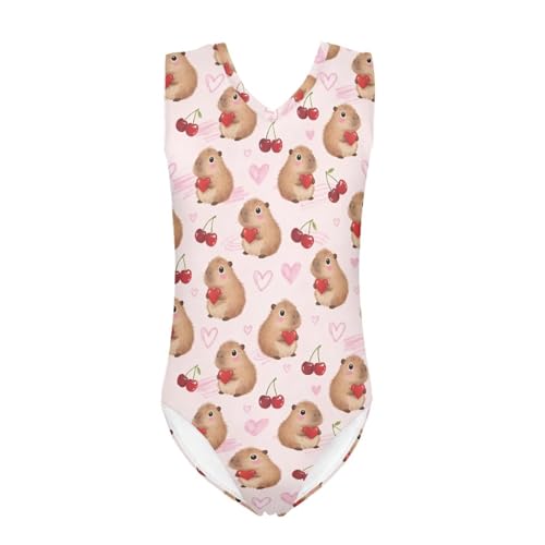 Image of Mumeson Girls One Piece Swimsuits Lightweight V-Neck Swimwear Bathing Suits for Little Girls 3-14 Years