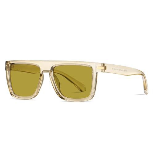Lunettes de soleil polarisées UV400 tendance pour homme et femme avec verres miroir