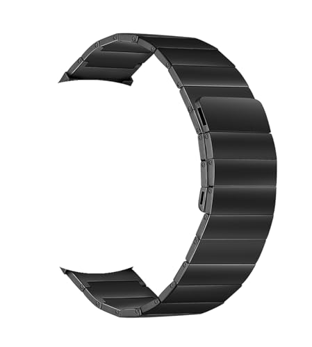 Image of T TECLUSIVE Luxury Titanium Metal Magnetic Chain Strap Compatible for iWatch Series Ultra 49mm / Series 10 46mm / Series 9 8 7 45mm / iWatch Series 6 5 SE 44mm | Matt Magnetic Band (Black)