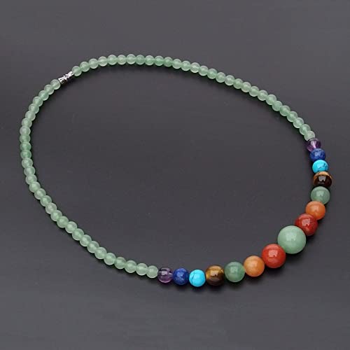 Ayriwoyi Jade Necklace For Women Chakra Necklace For Women Healing Crystal Stone Green Aventurine Necklace Green Beads Necklace Handmade Inspirational Gifts #TOP4