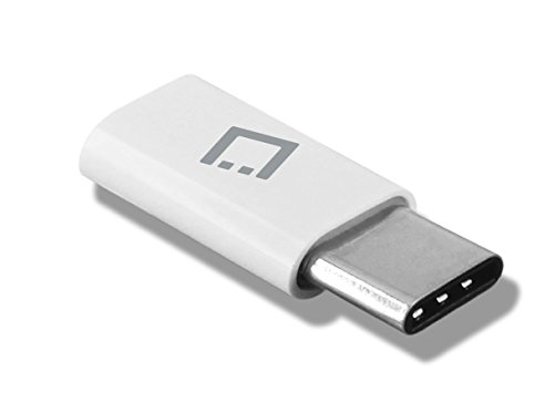 MicroUSB to USB Type-C Adapter White Pack of 4 Compatible with LG G8X ThinQ